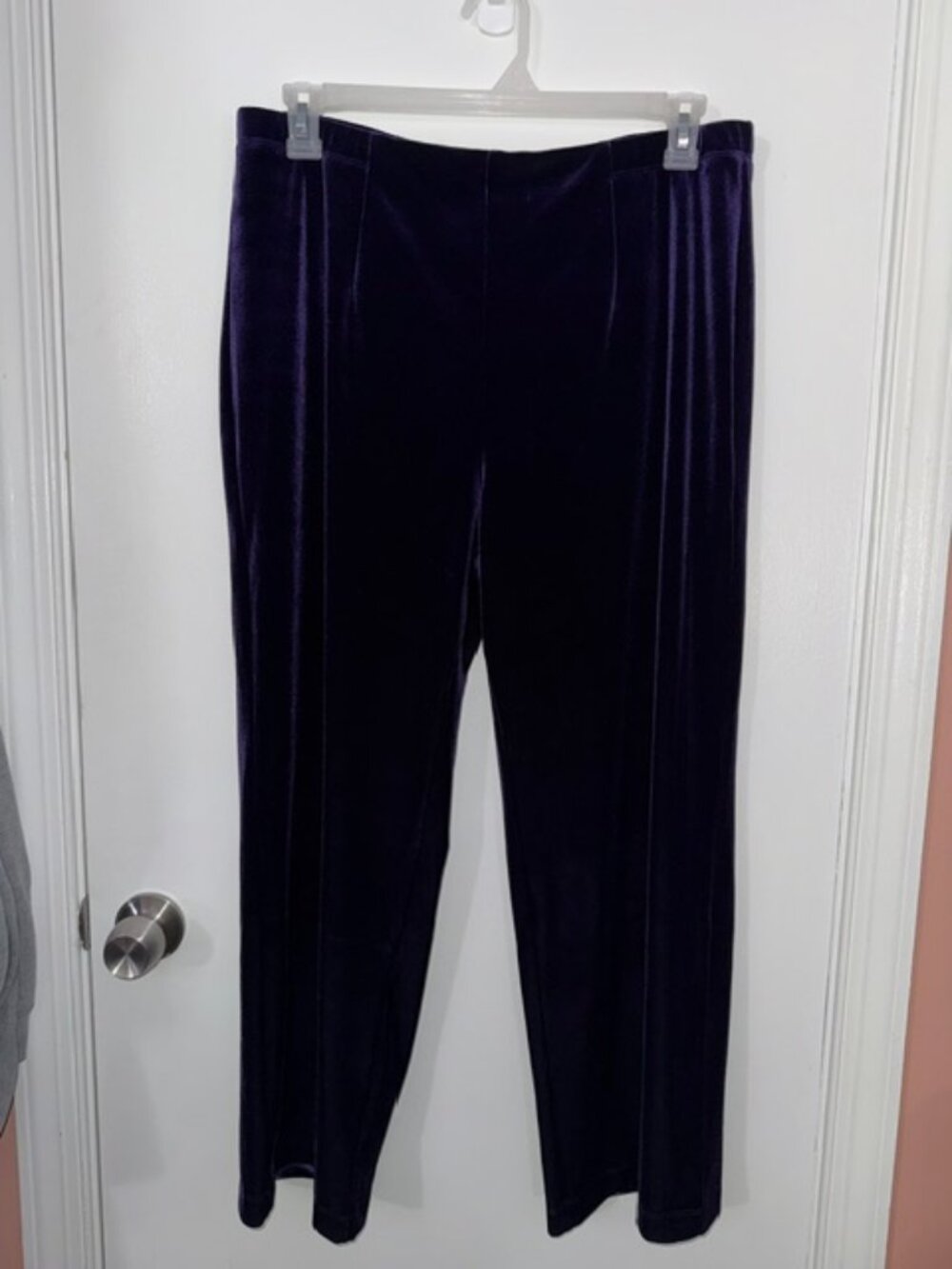 NWT Chico’s Travelers Velvet No Tummy Pants Midnight Violet 2P Medium 10/12